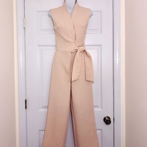 Miss Selfridge peach/baby pink jumpsuit
